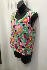 Devick 50's hand painted silk top