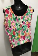 Devick 50's hand painted silk top