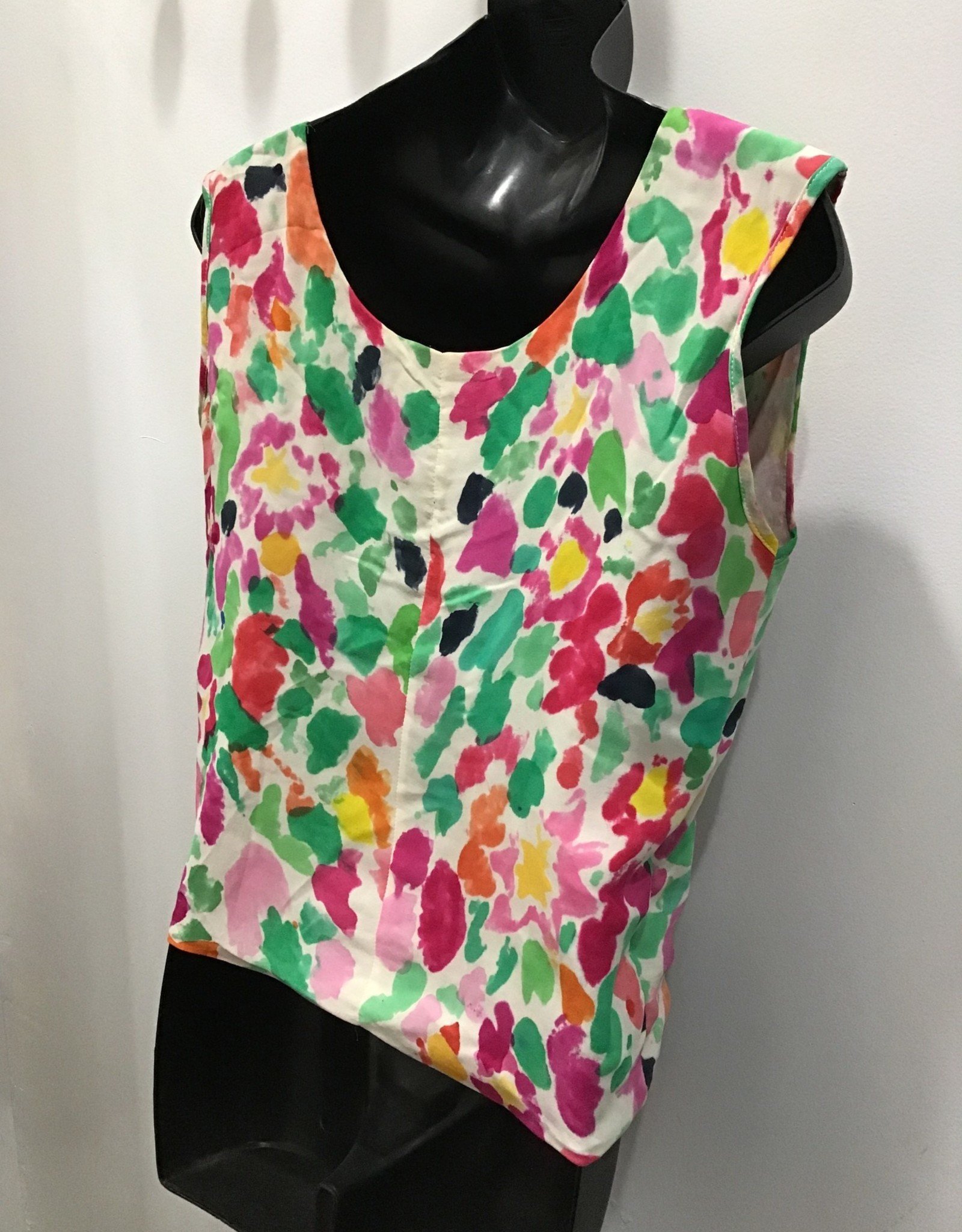 Devick 50's hand painted silk top