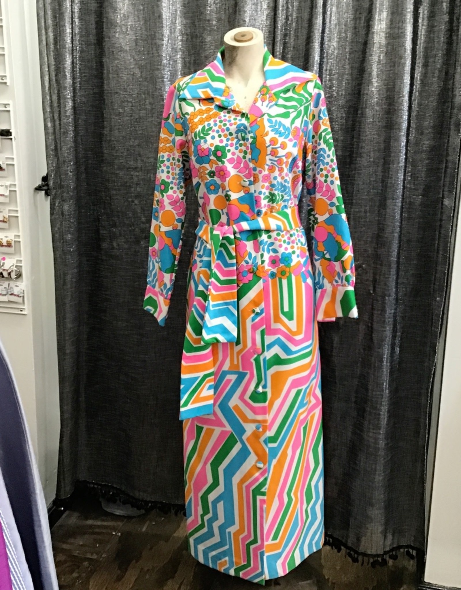 Lanvin 60’s Lanvin Multicolor Print Dress