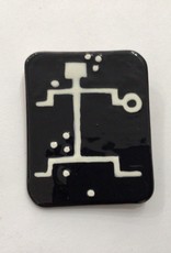 black ceramic pin