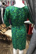 Green floral dress w/ belt