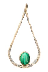 sterling & malachite pendant
