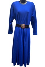 Dennis Goldsmith 80s blue belted dress sz 4