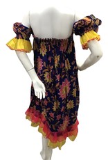 90's floral babydoll with sheer ruffles