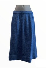 Henry C Lytton &Co. 60s Blue tweed jacket/skirt w/black wool details