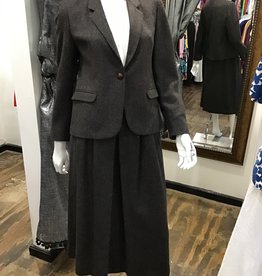 Baskin 80's wool suit skirt set sz 10