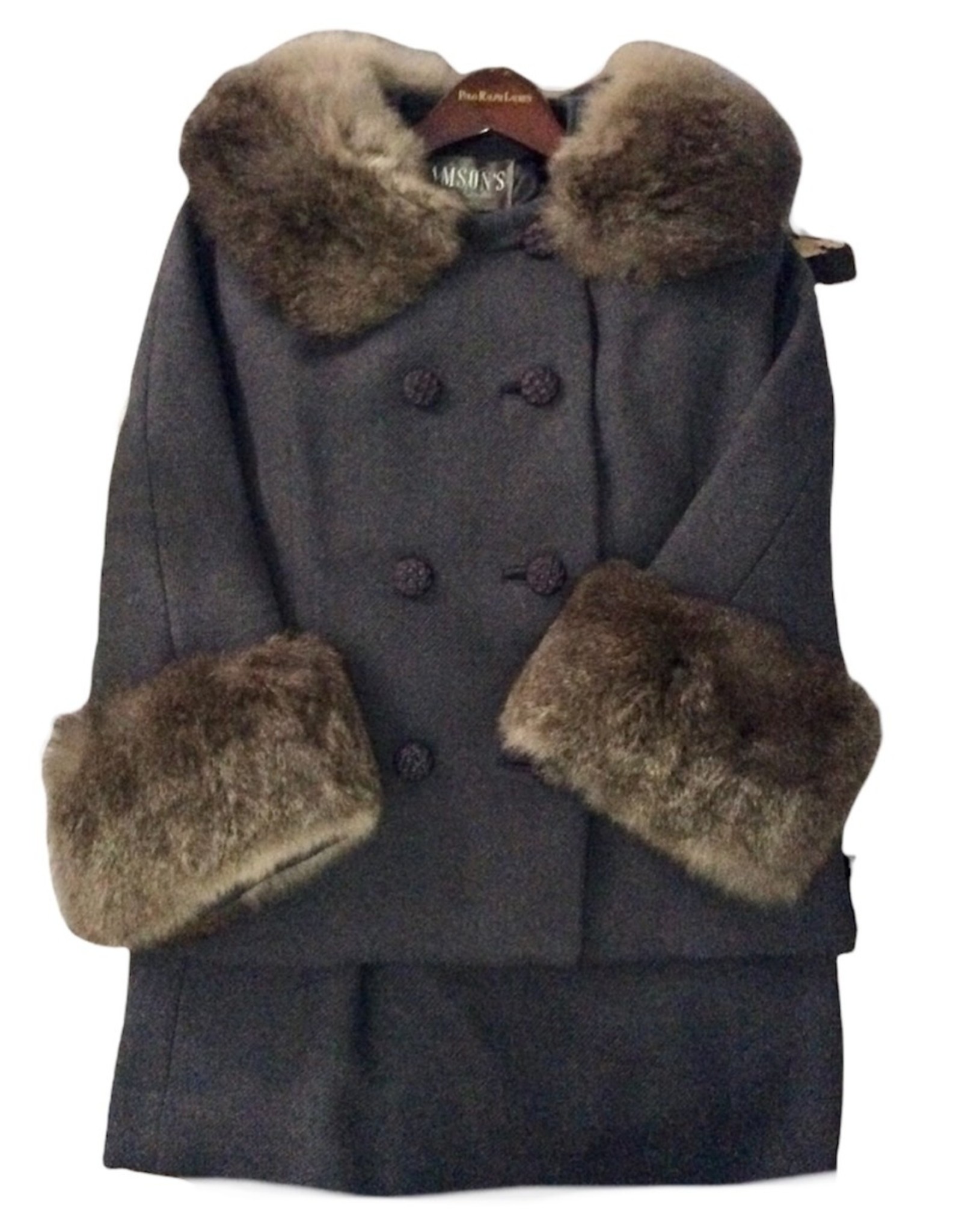 Jameson’s 60’s wool coat and skirt w/ fur collar and cuff