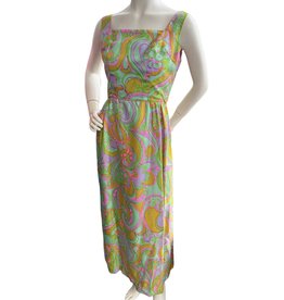 Gra Curtis Inc 60s  pastel floral srtap dress