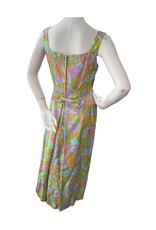 Gra Curtis Inc 60s  pastel floral srtap dress