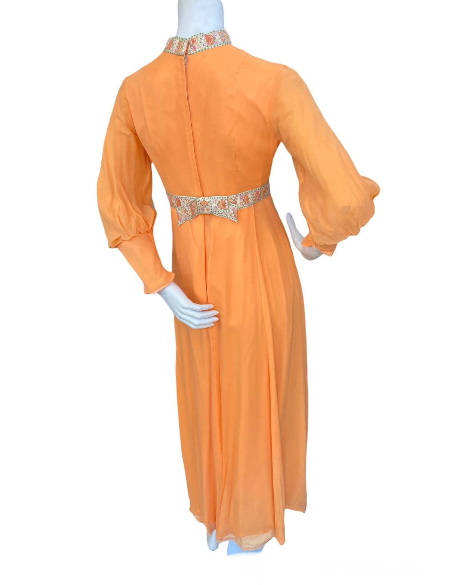 Angelair by Monika 70s orange high waisted “pant” dress