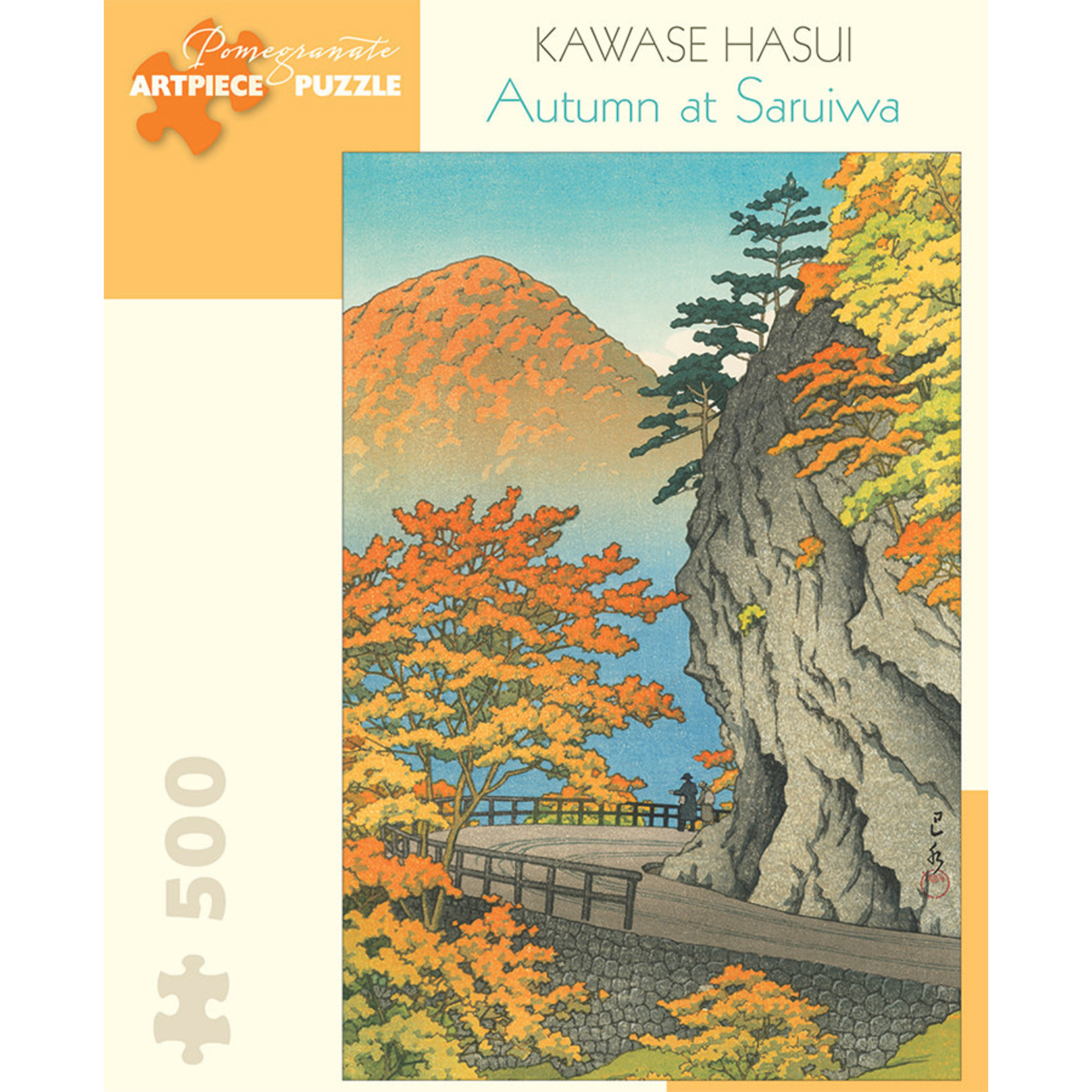 Pomegranate Puzzles Autumn at Saruiwa, Kawase Hasui 500pc