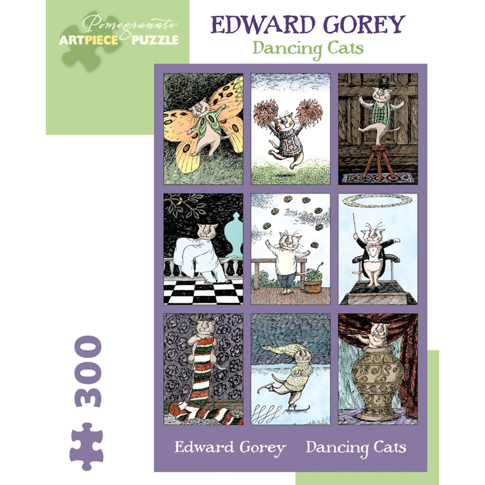 Pomegranate Puzzles Dancing Cats, Edward Gorey 300pc