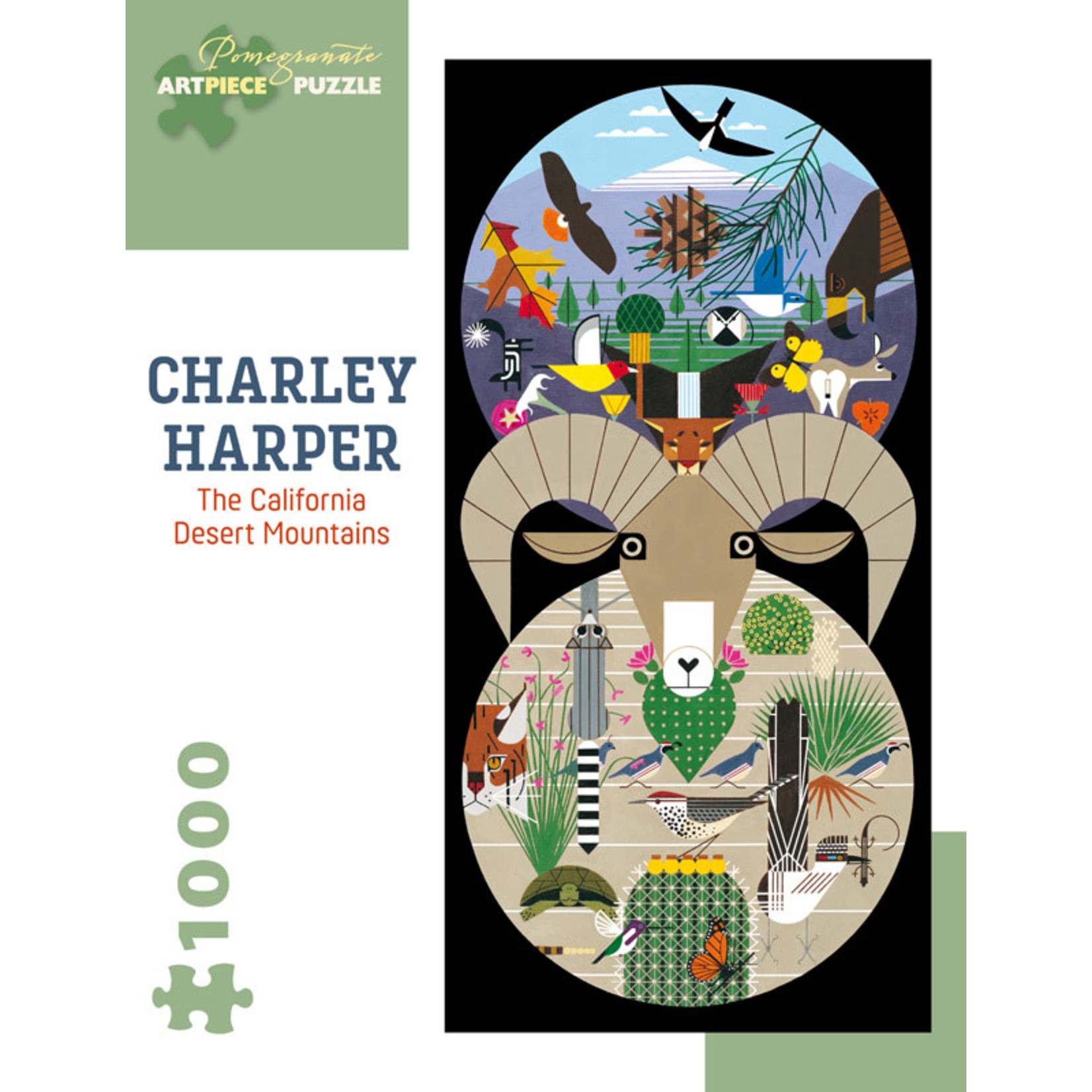 Pomegranate Puzzles Desert Mountains, Charley Harper 1000pc