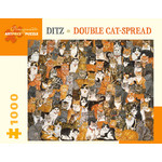 Pomegranate Puzzles Double Cat Spread, Ditz 1000pc