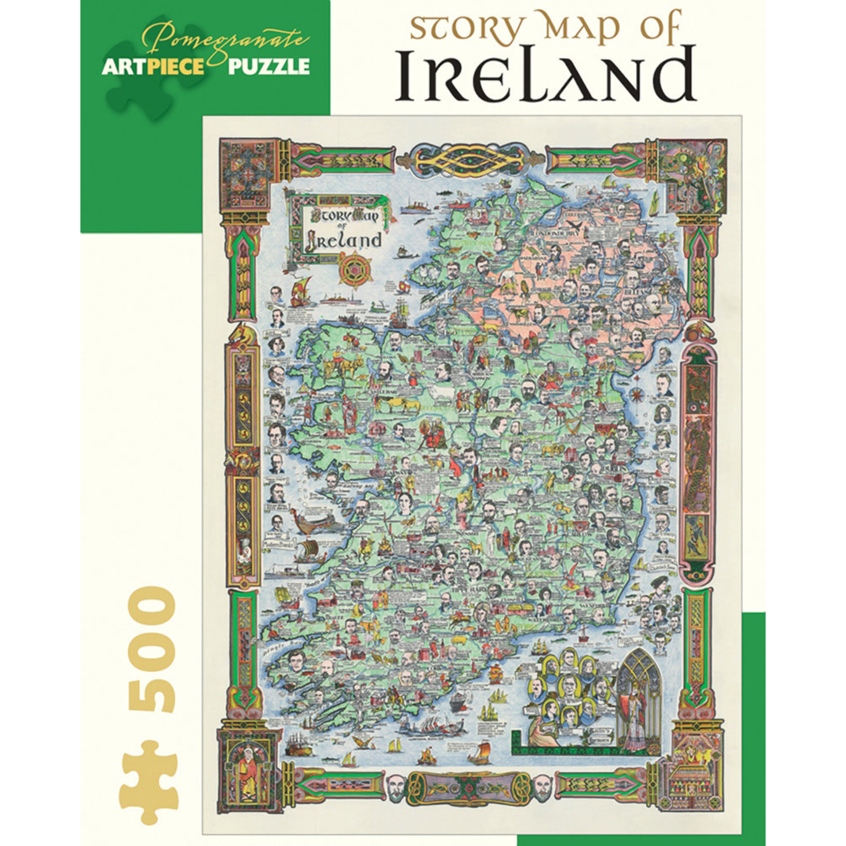 Pomegranate Puzzles Story Map of Ireland 500pc