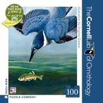 New York Puzzle Co Cornell Lab: Belted Kingfisher Mini 100pc