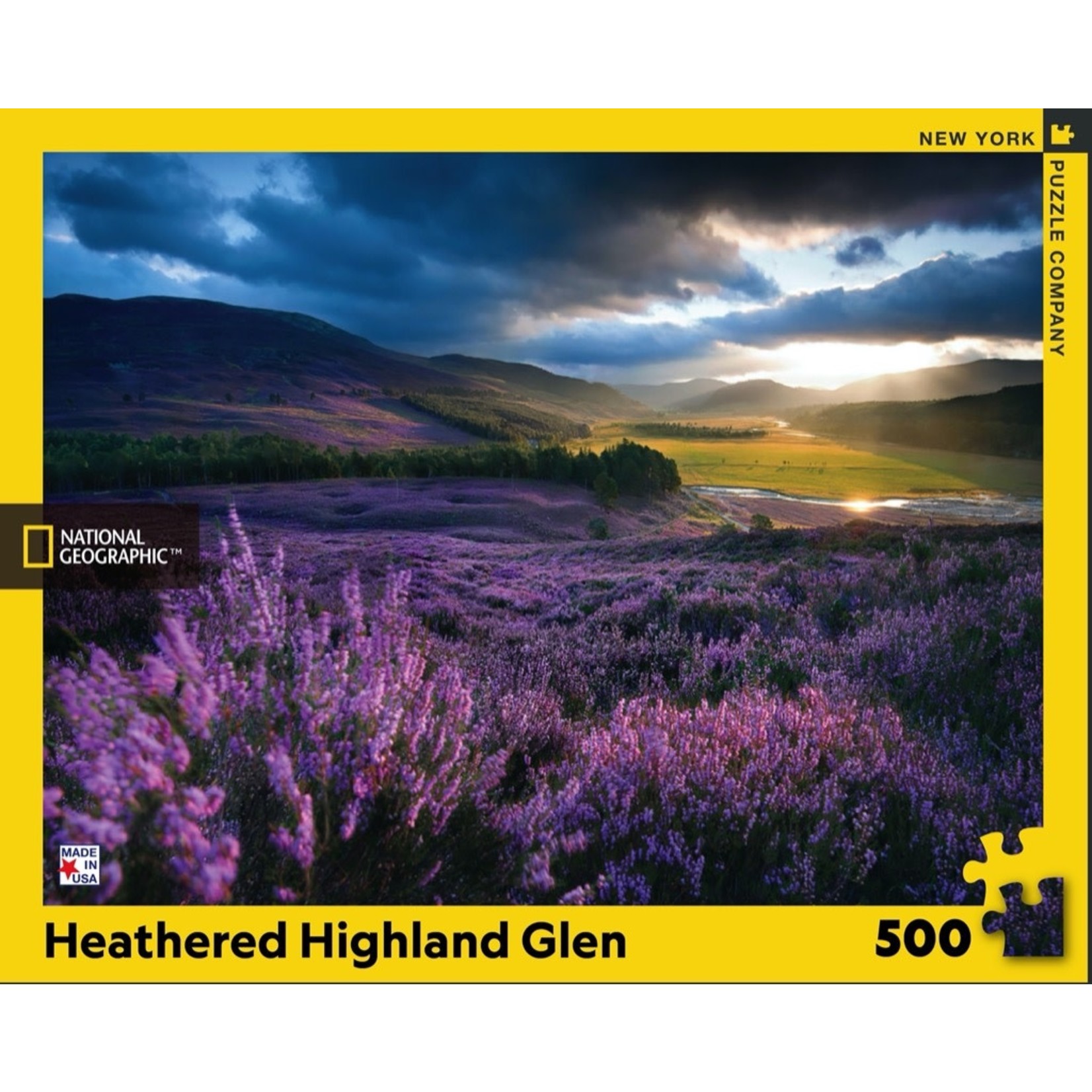 New York Puzzle Co NG: Heathered Highland Glen 500pc