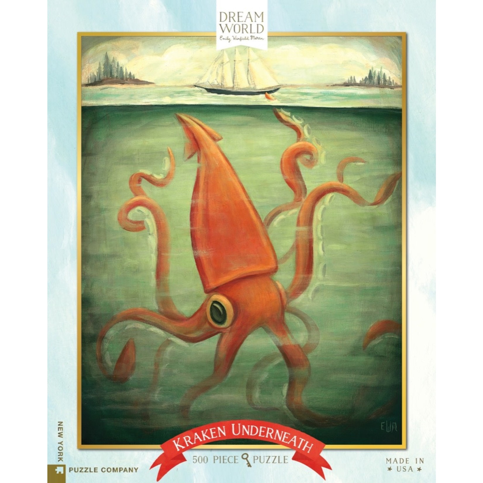 New York Puzzle Co Dream World: Kraken Underneath 500pc