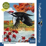 New York Puzzle Co Cornell Lab: Pileated Woodpecker Mini 100pc