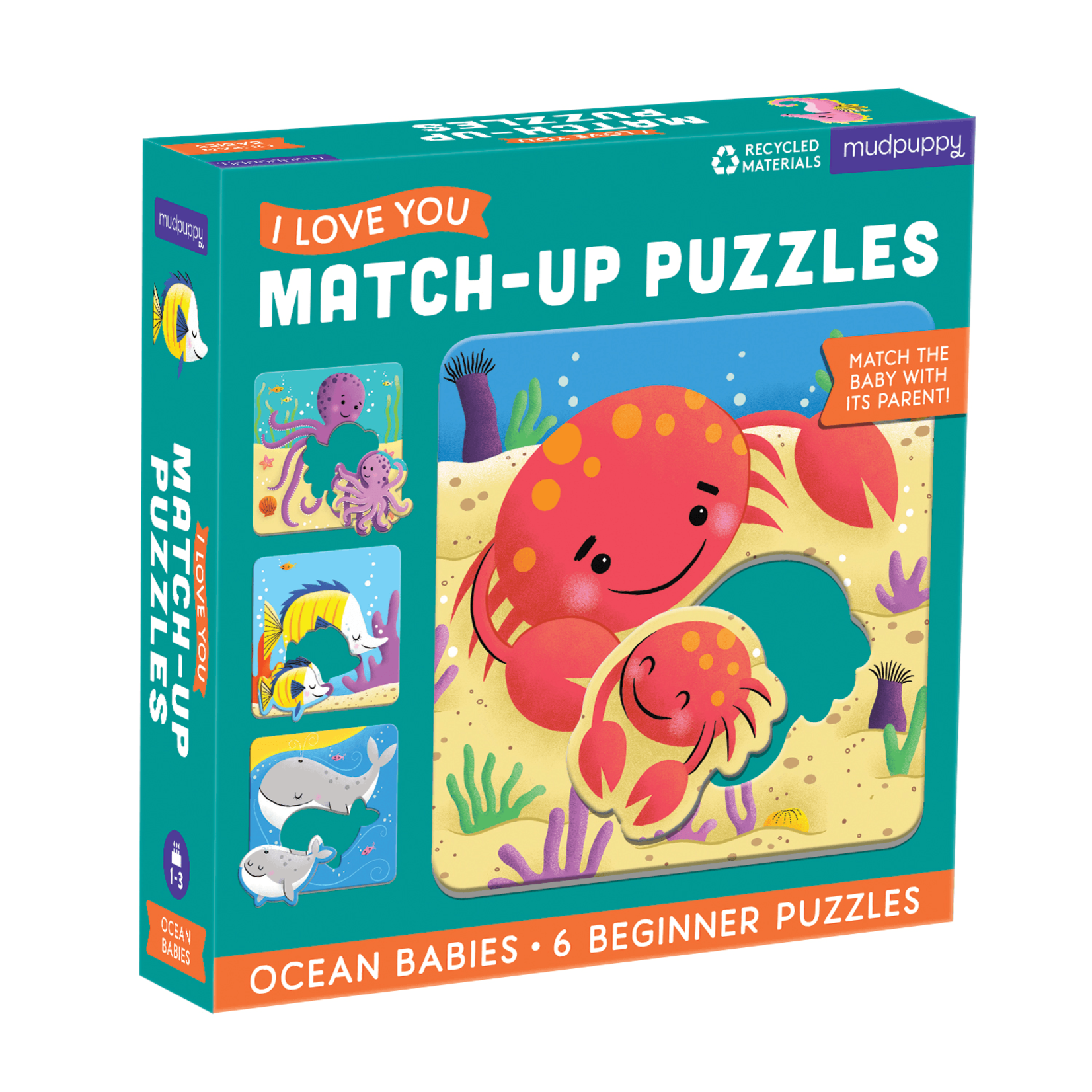 Mudpuppy Match Up: Ocean Babies 4x 2pc