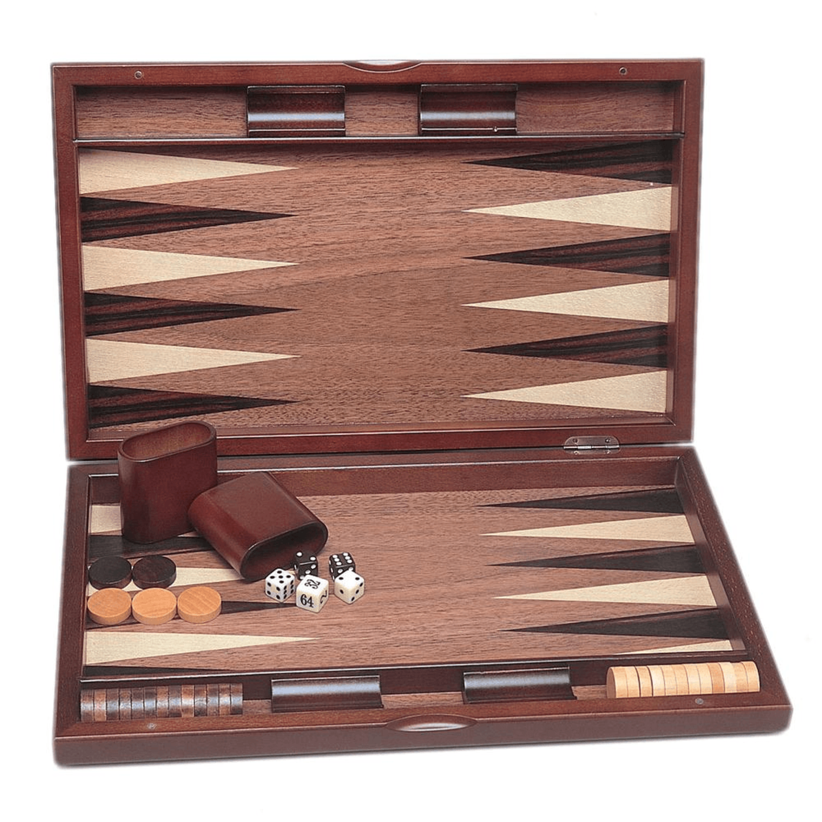 Wood Expressions BACKGAMMON: Beechwood Pinwheel / Wood Inlay (19")