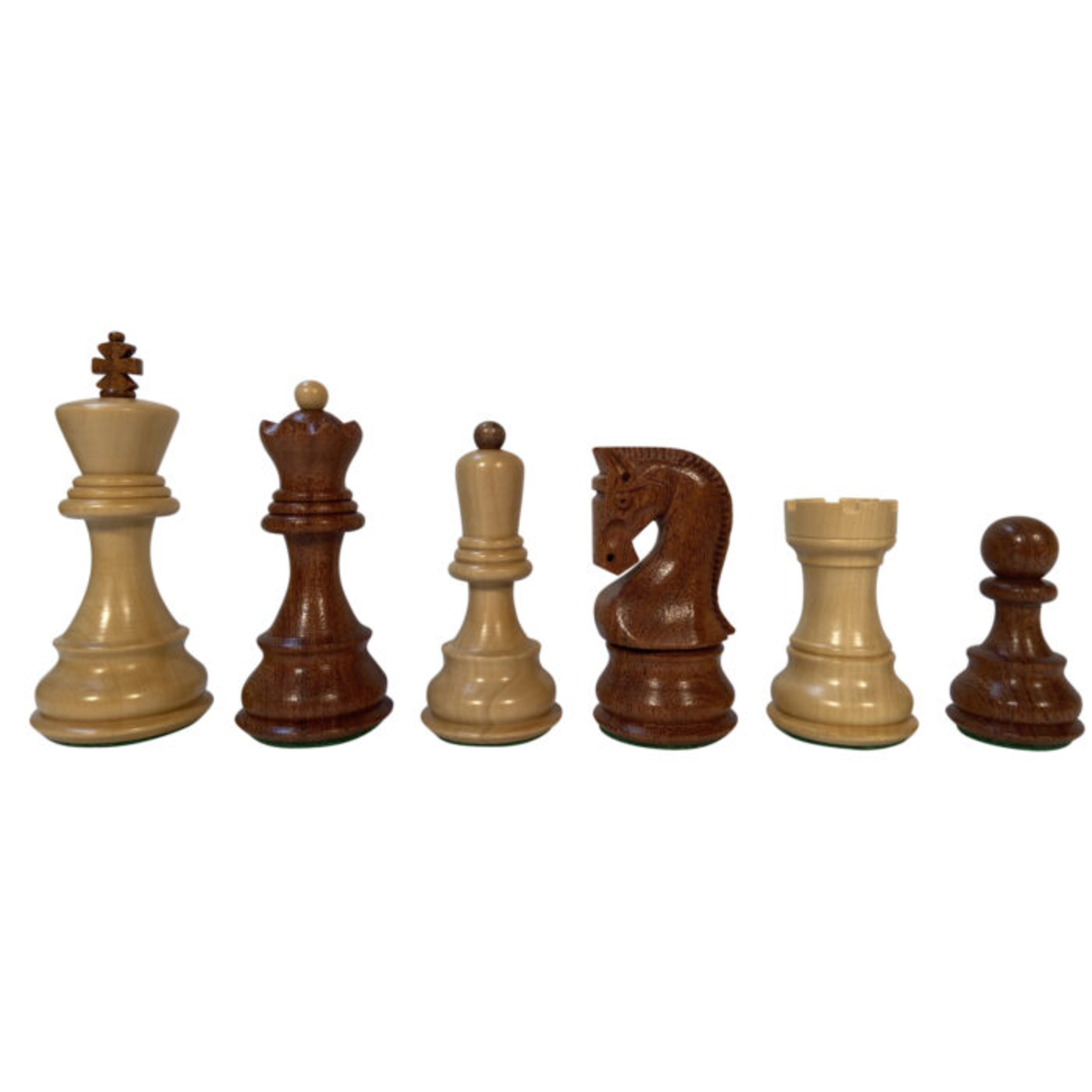 Wood Expressions CHESS MEN: Zagreb - Acacia/Boxwood (3.75")