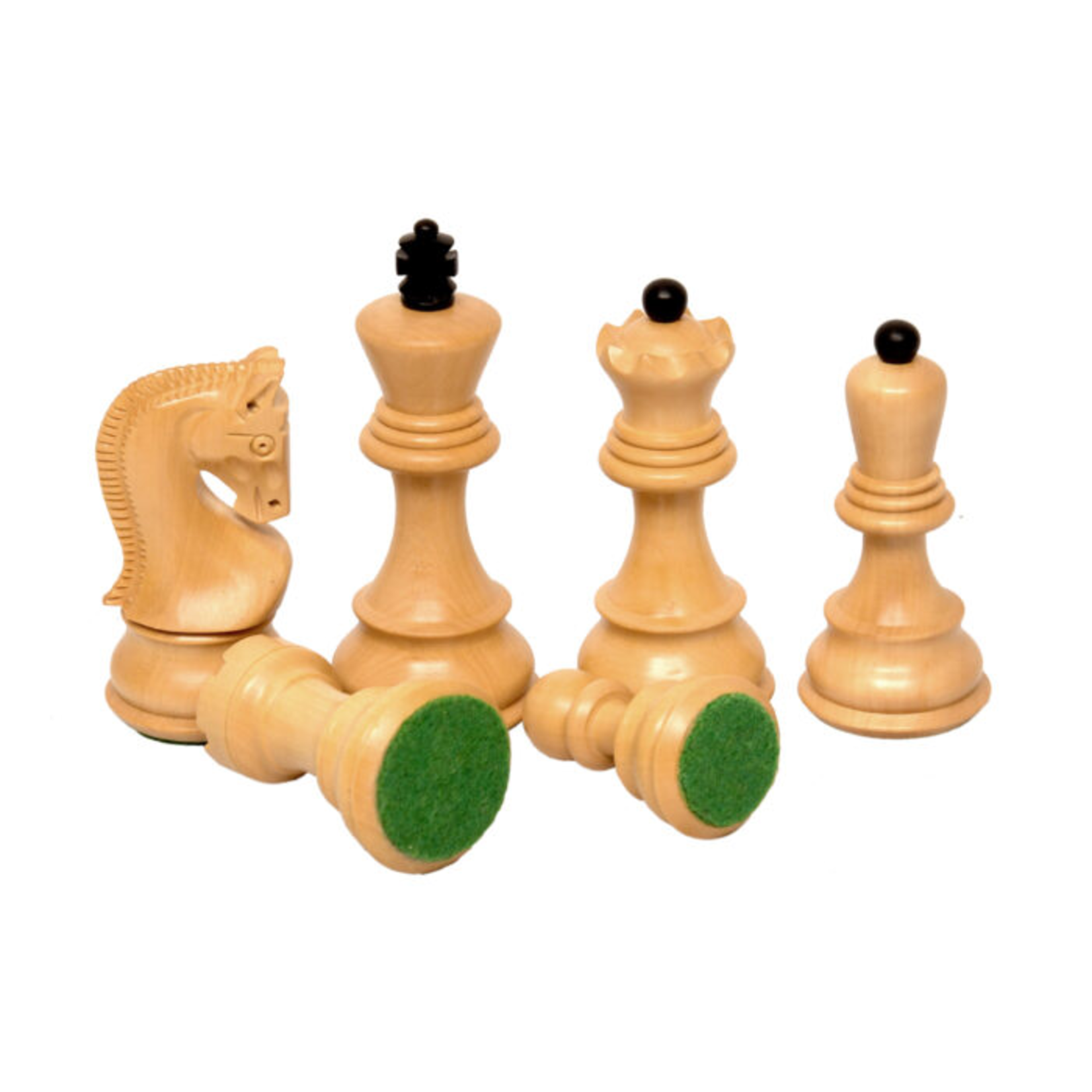Wood Expressions CHESS MEN: Zagreb - Ebonized/Boxwood (3.75")