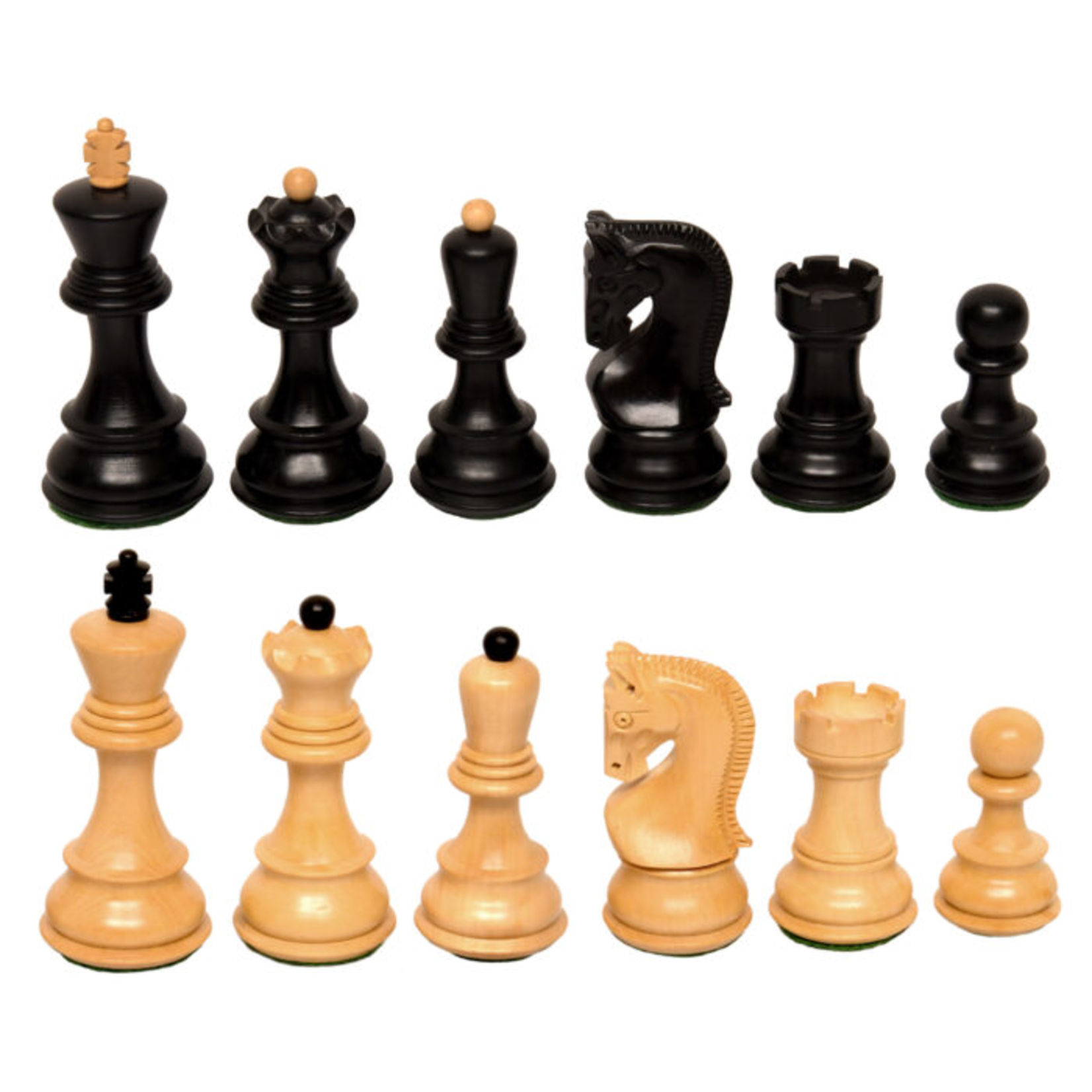 Wood Expressions CHESS MEN: Zagreb - Ebonized/Boxwood (3.75")