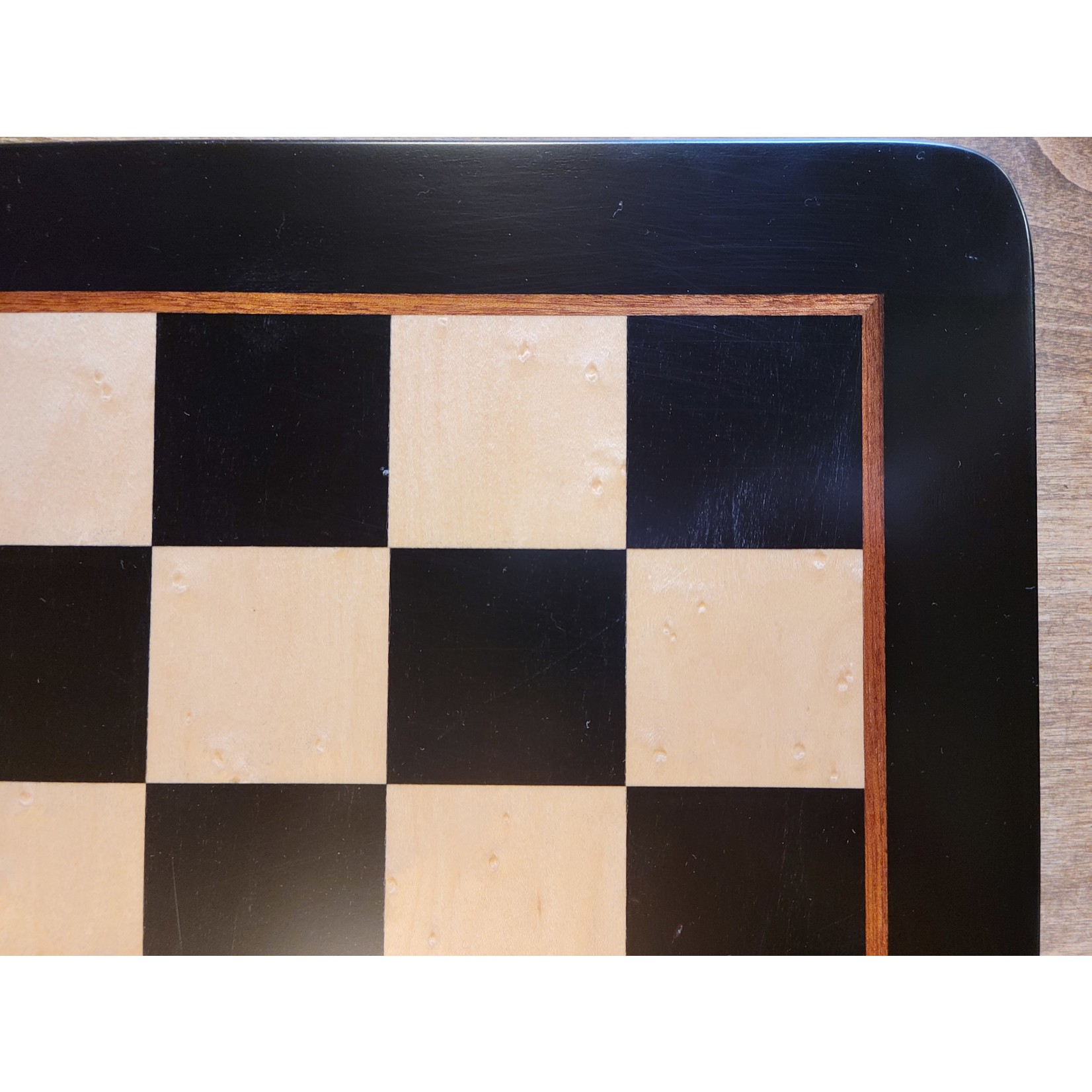 Chess Set - Black French Knight Pieces on Black and Birdseye Maple Ven –  WorldWise Imports