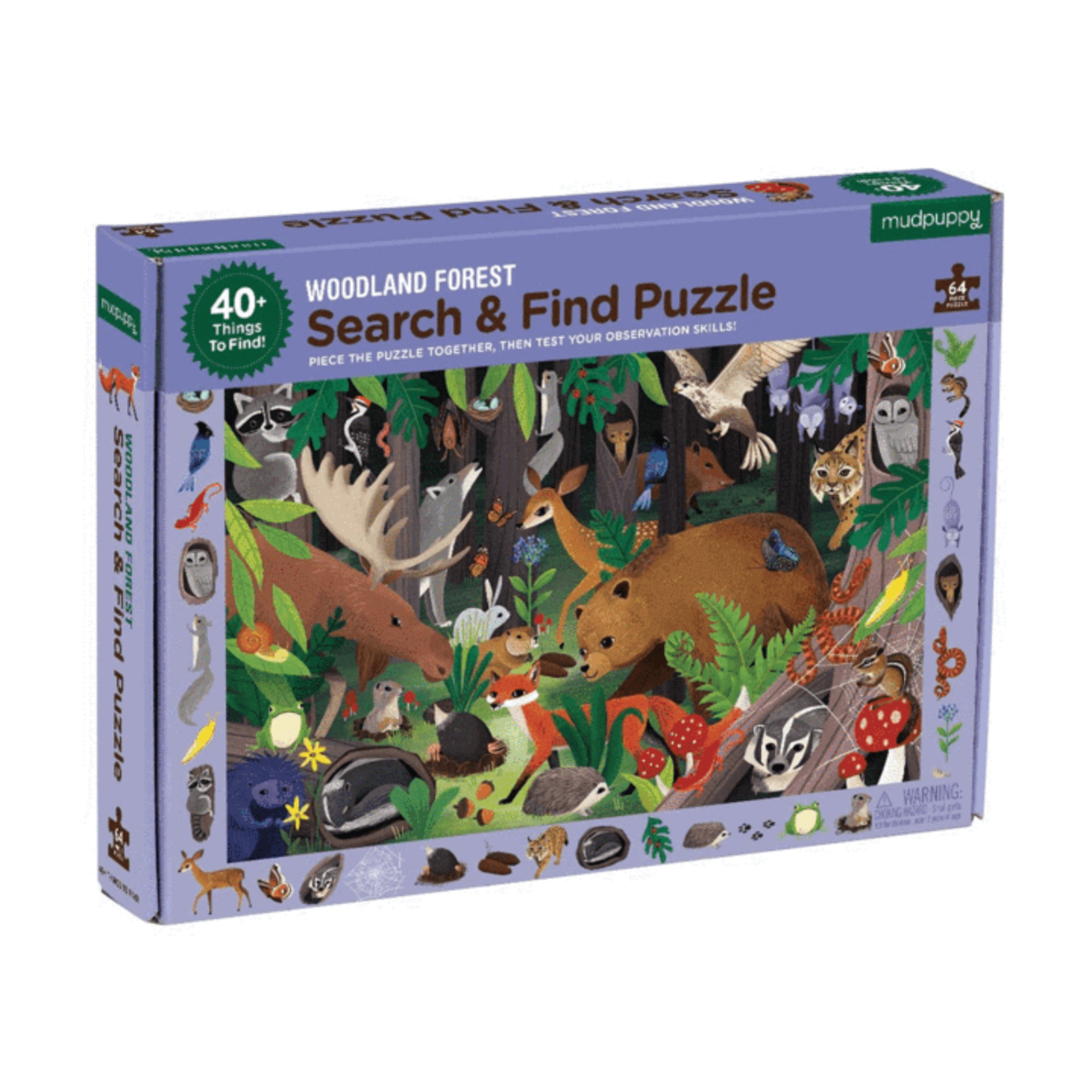 Mudpuppy Search & Find: Woodland Forest 64pc