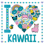 Coloring Book: I Heart Kawaii