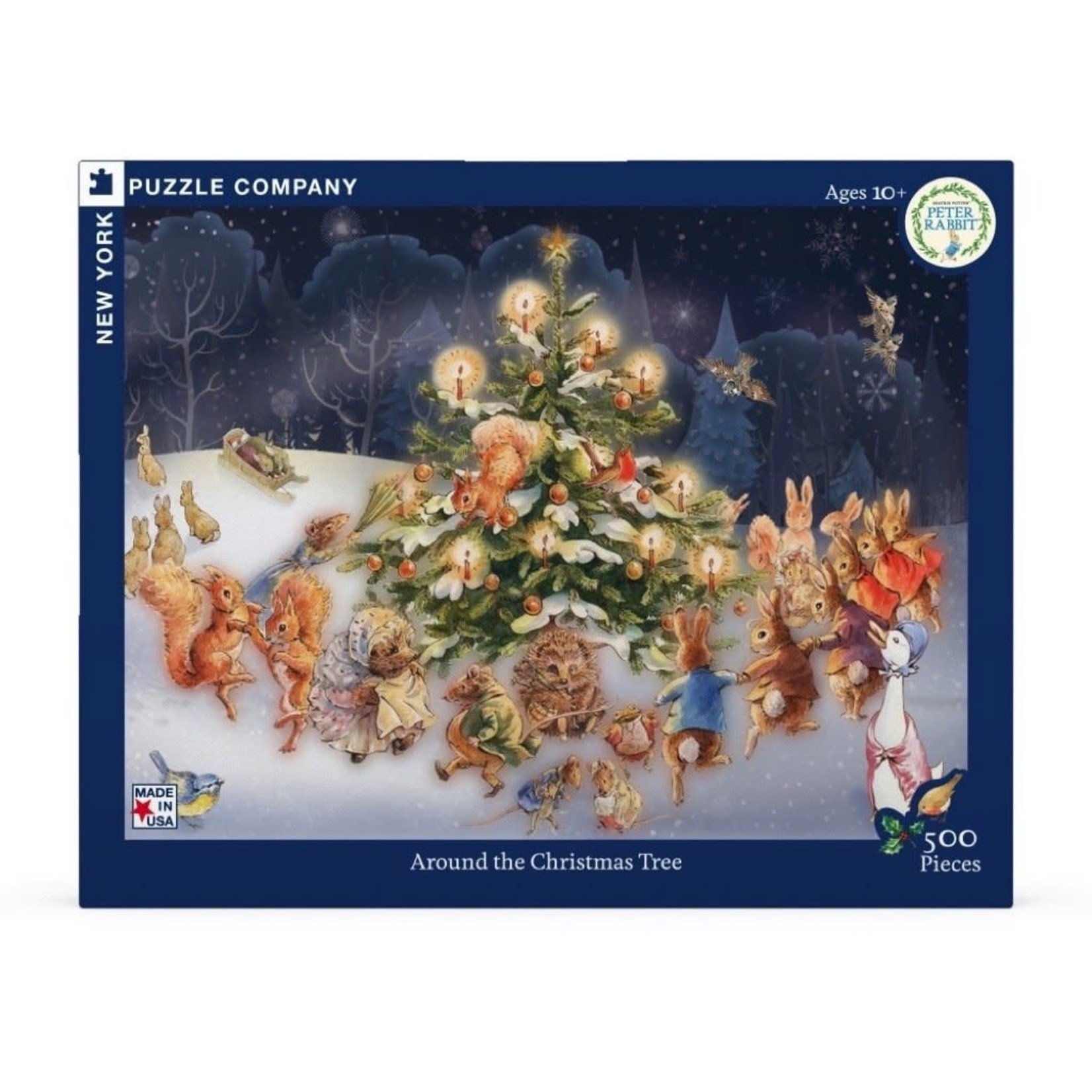 New York Puzzle Co Beatrix Potter: Around the Christmas Tree 500pc