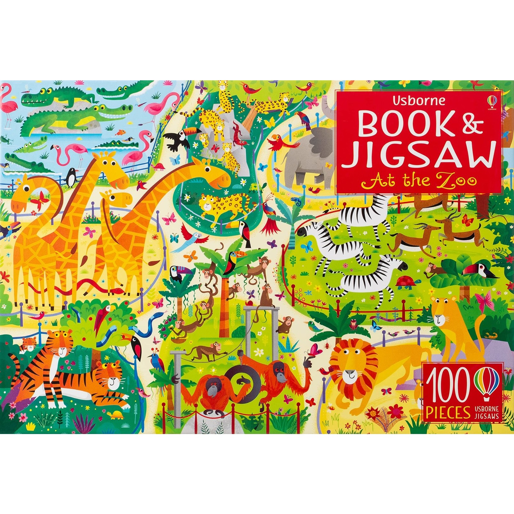 Usborne At the Zoo Book & Jigsaw 100pc