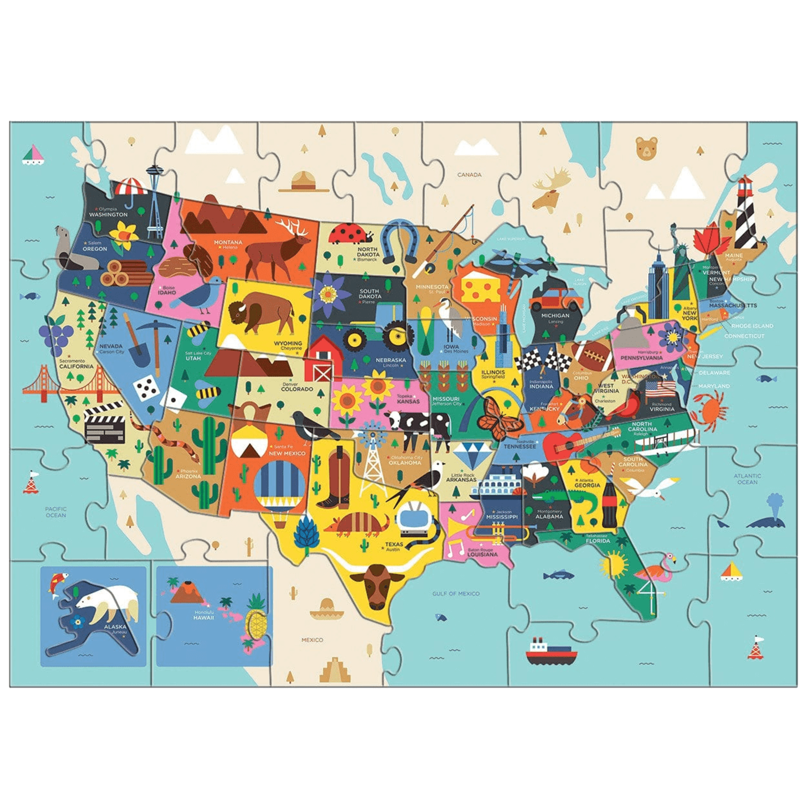 Mudpuppy Map of the USA 70pc