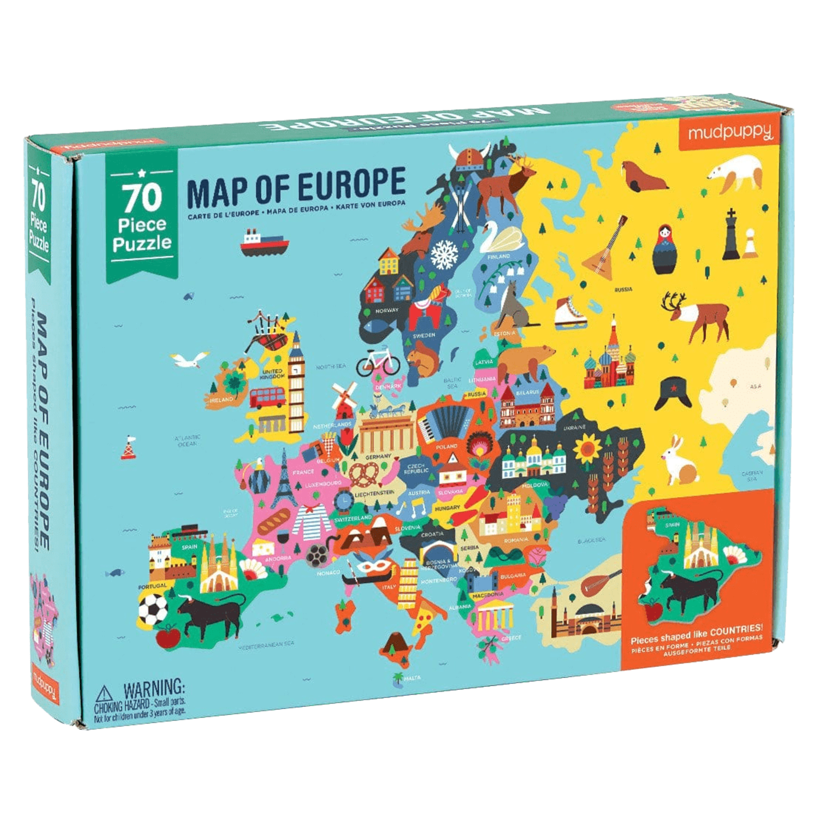 Mudpuppy Map of Europe 70pc