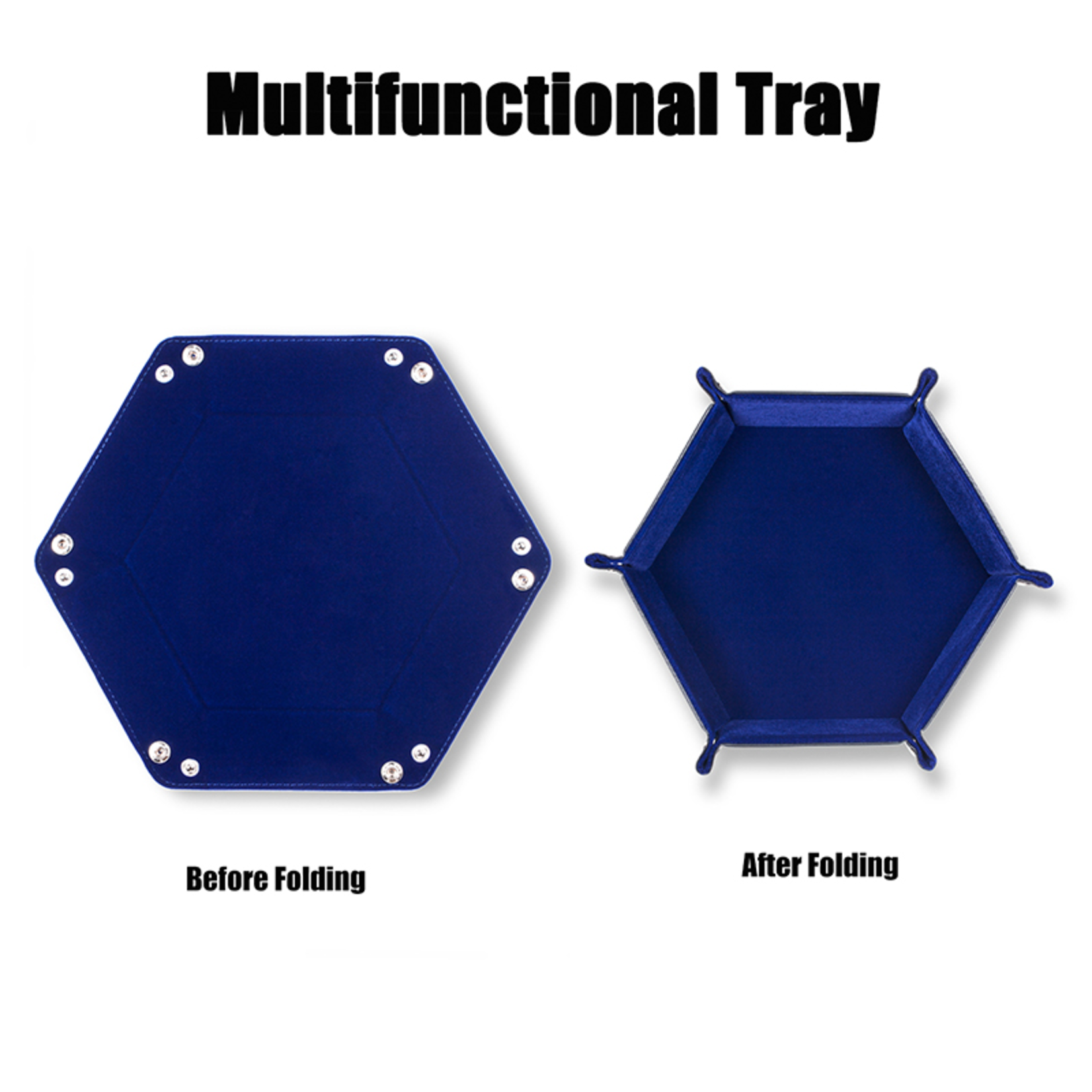 Dice Habit Dice Tray: Hexagon Folding (Blue)