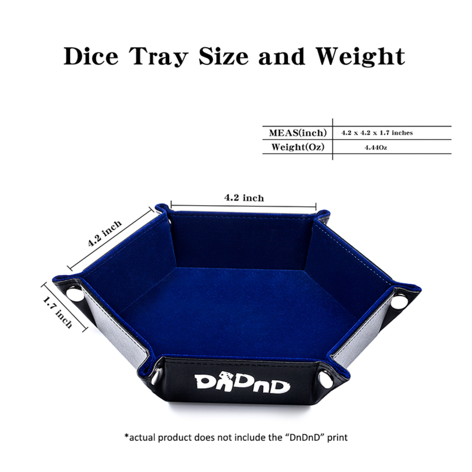 Dice Habit Dice Tray: Folding Snaps Hexagon - Blue