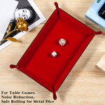 Dice Habit Dice Tray: Folding Snaps Rectangle - Red