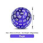 Dice Habit Dice: D100 Metal Metallic Purple