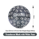 Dice Habit Dice: D100 Resin Translucent Gray