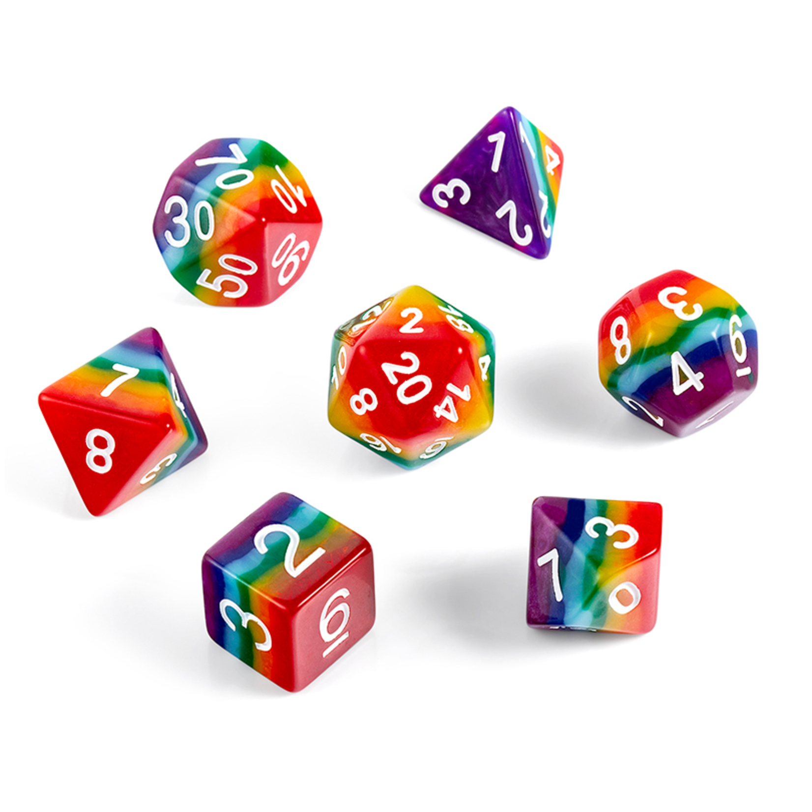 Dice Habit Dice: 7pc Resin Rainbow