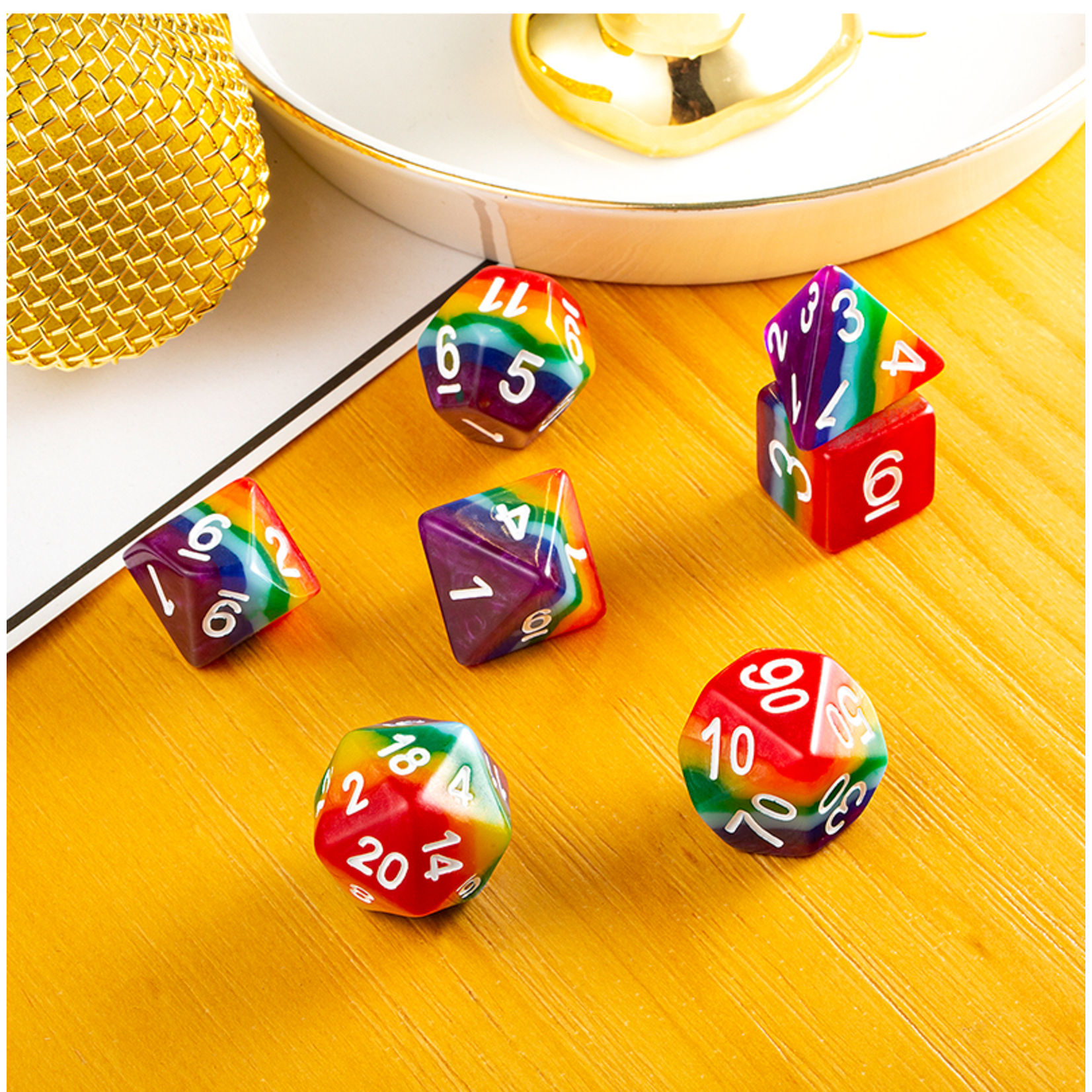 Dice Habit Dice: 7pc Resin Rainbow