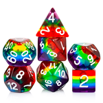 Dice Habit Dice: 7pc Resin Clear Rainbow