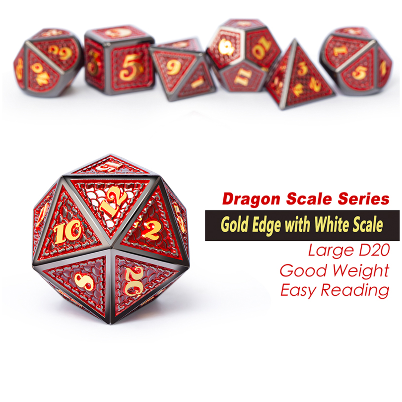 Dice Habit Dice: 7pc Metal & Enamel Spellbound