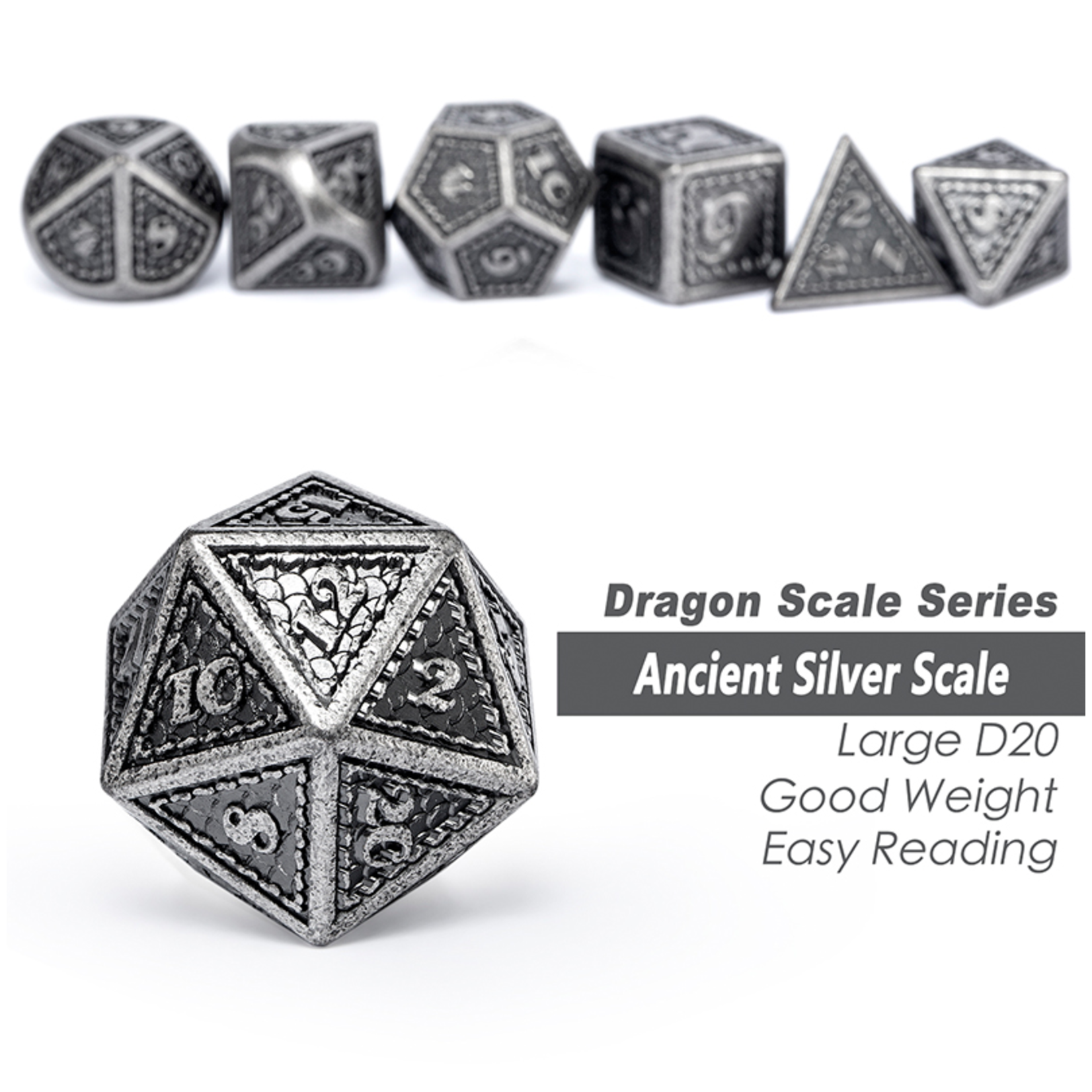 Dice Habit Dice: 7pc Metal & Enamel Knight