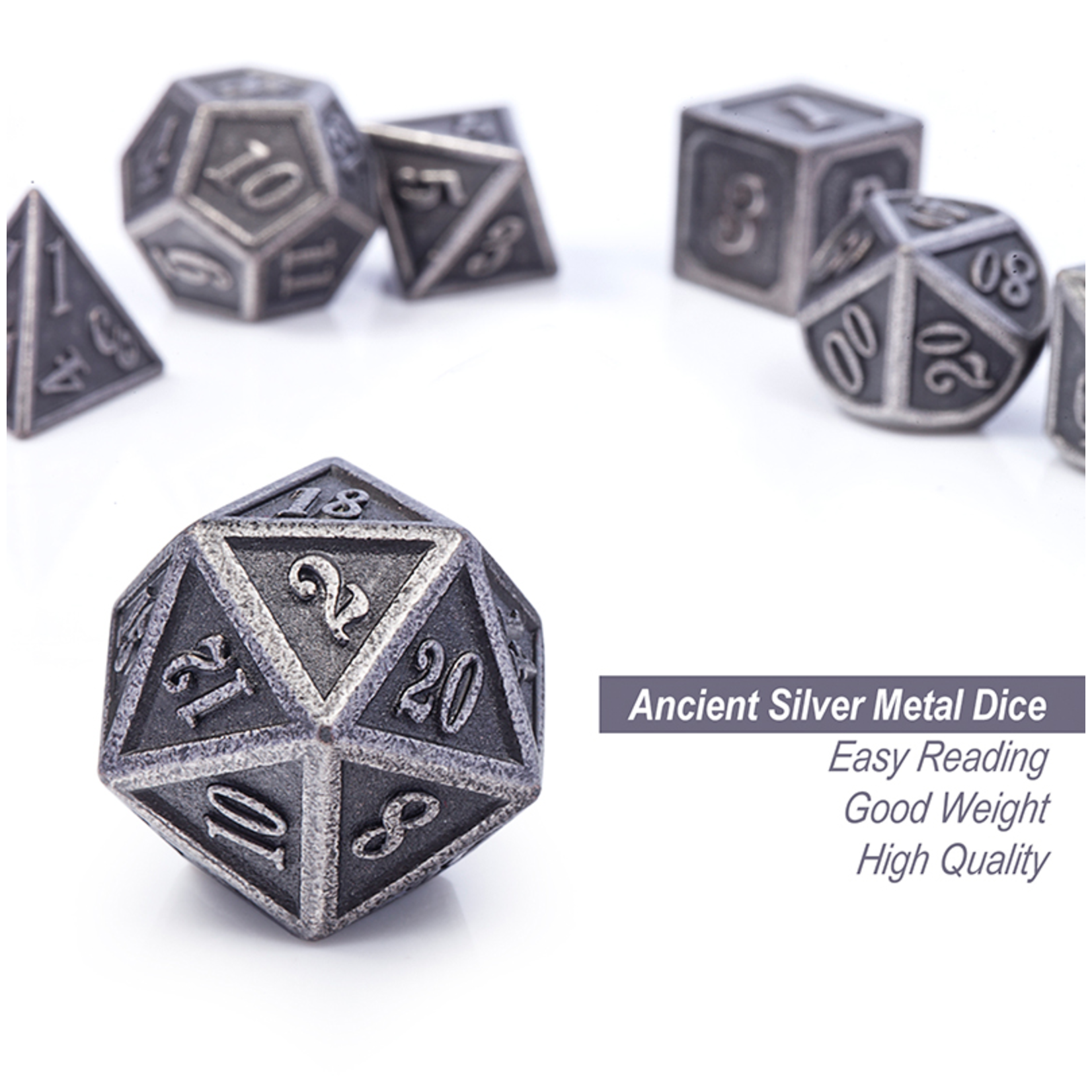 Dice Habit Dice: 7pc Metal & Enamel Iron