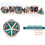 Dice Habit Dice: 7pc Metal & Enamel Teal & Copper