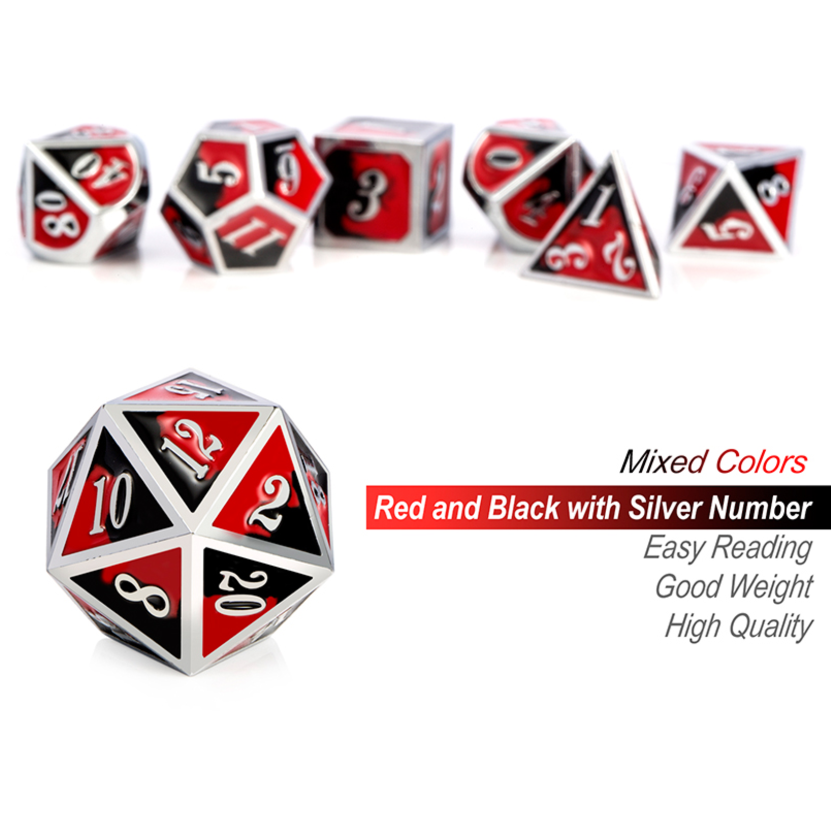 Dice Habit Dice: 7pc Metal & Enamel Spider