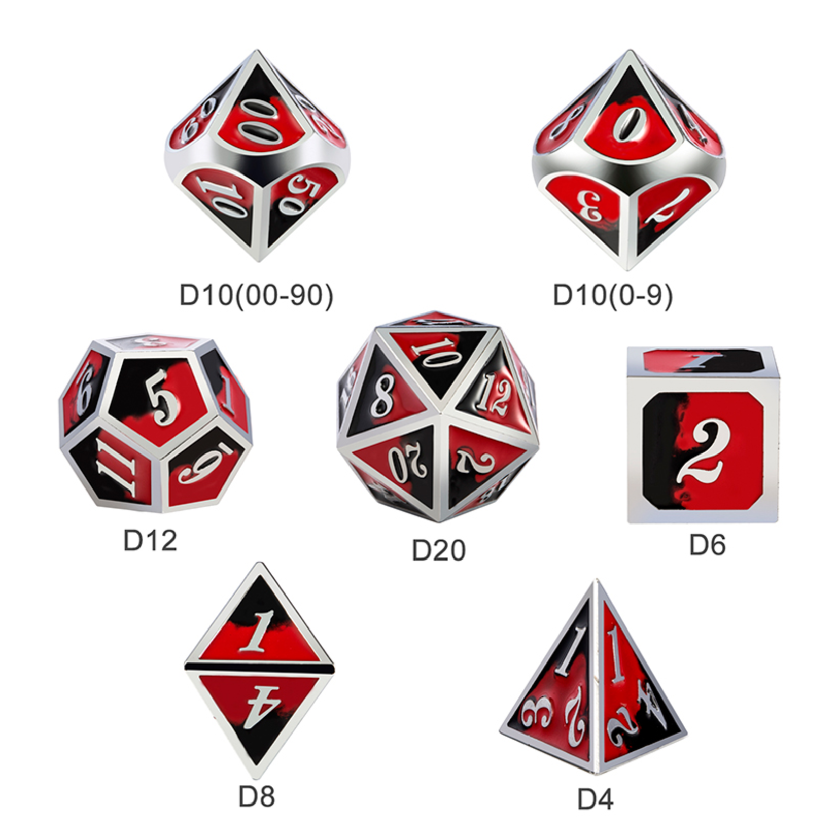 Dice Habit Dice: 7pc Metal & Enamel Spider
